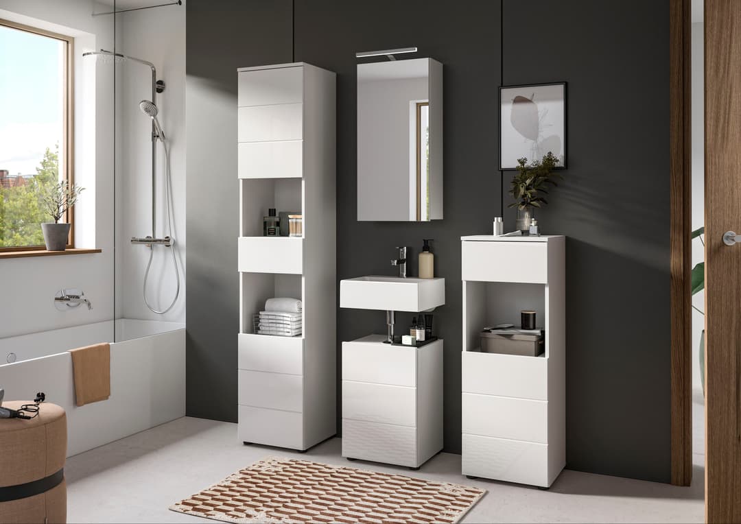 welltime Hochschrank Biel | Weiß