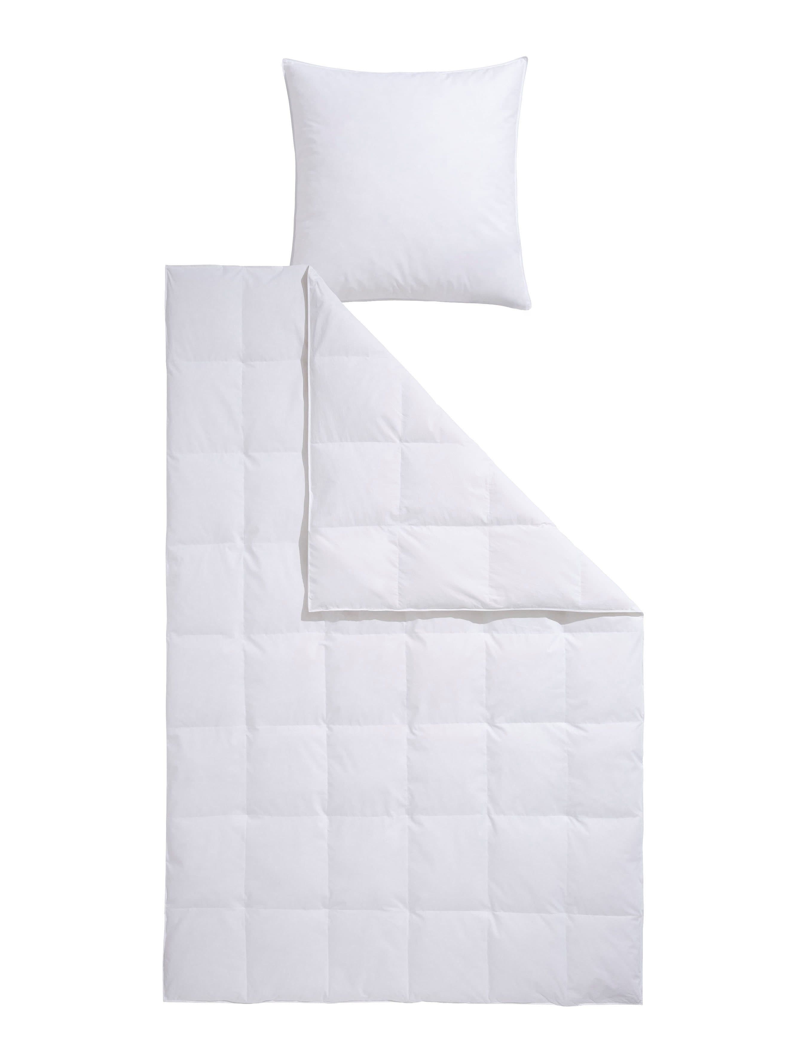 OTTO home Daunenbettdecke + Kopfkissen Köniz | Weiß