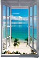 Reinders! Poster Fenster zum Strand | Blau 2