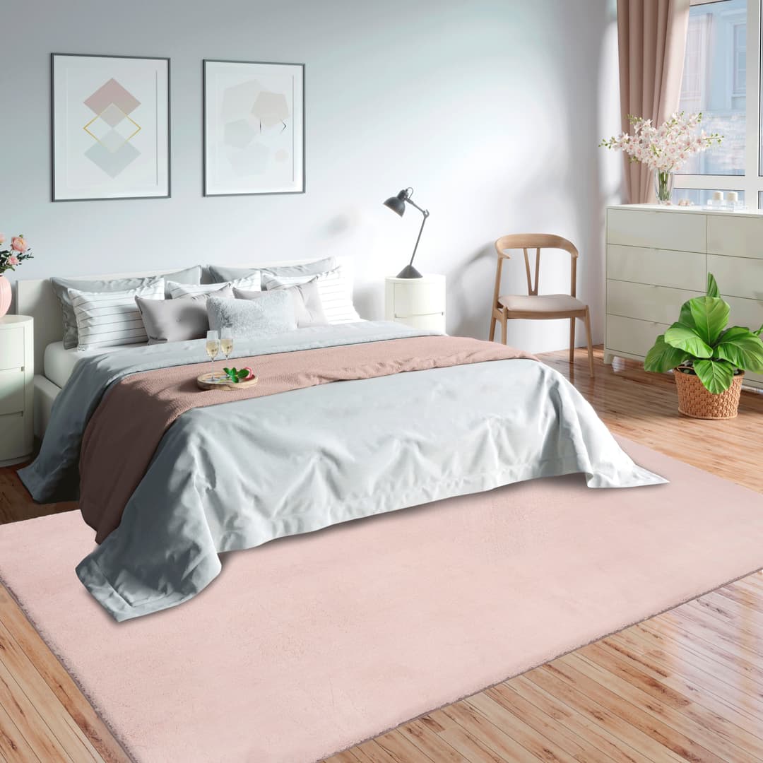 merinos Teppich Loft 37 | Rosa