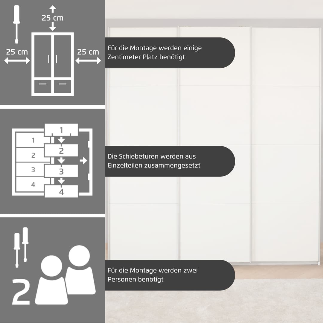 rauch Schwebetürenschrank KOLUNA | Weiß