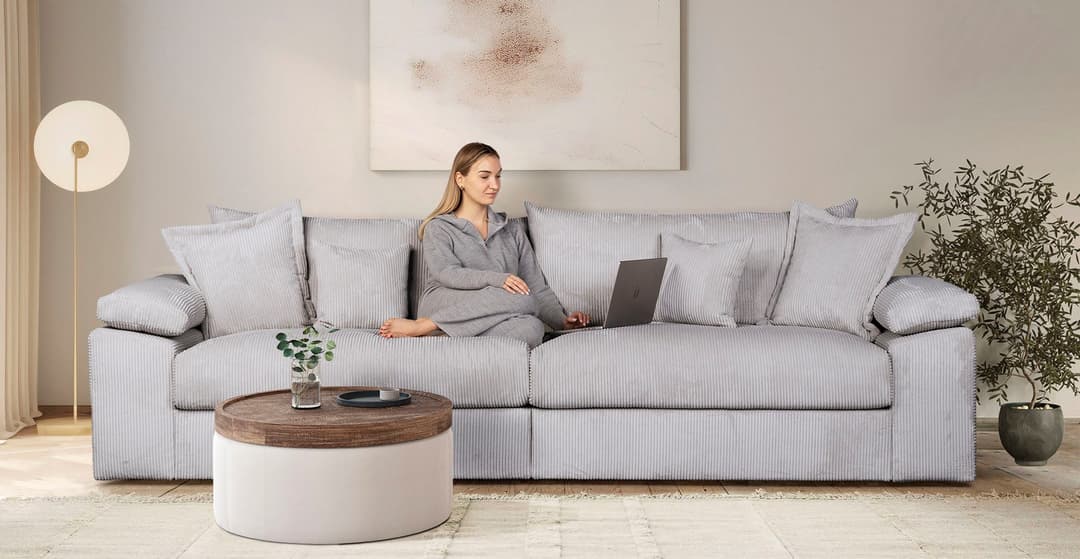 Home affaire Big-Sofa Soft&Cosy XXL | Grau