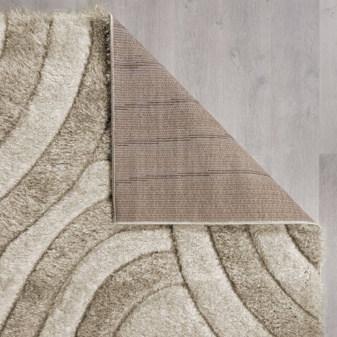 FLAIR RUGS Velvet Shaggy Teppich | Beige