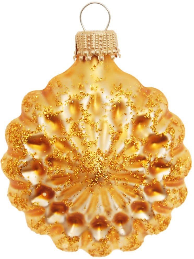Krebs Glas Lauscha Christbaumschmuck Glaskugelformen | Gold