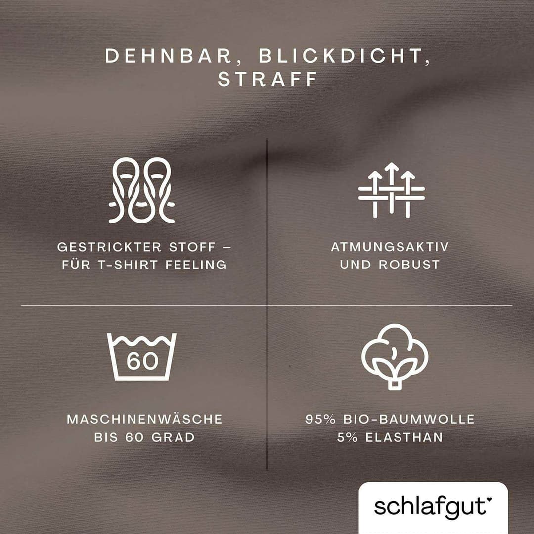 Schlafgut Spannbettlaken PURE TOPPER | Braun