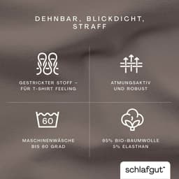 Schlafgut Spannbettlaken PURE TOPPER | Braun