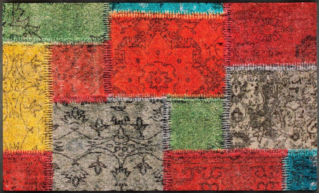 wash+dry by Kleen-Tex Läufer Vintage Patches | Mehrfarbig
