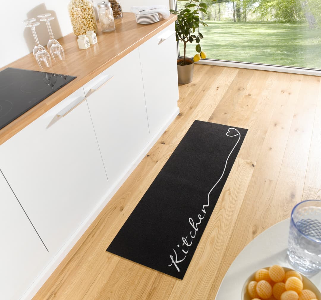 HANSE Home Küchenläufer Kitchen Herz | Schwarz