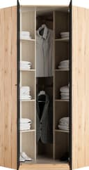 priess Eckkleiderschrank Barcelona | Holztöne 4