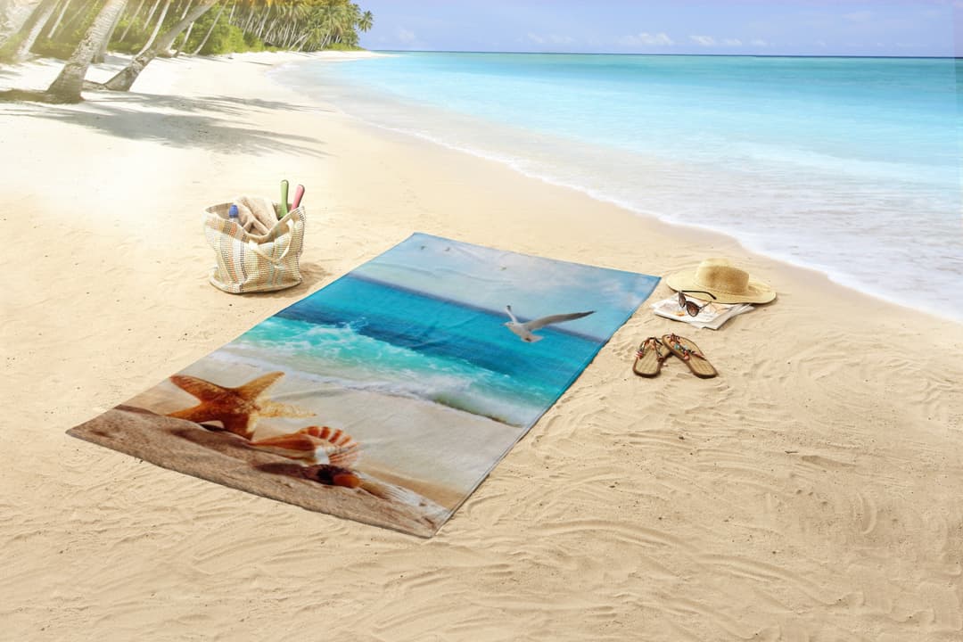 good morning Strandtuch Sealife | Mehrfarbig