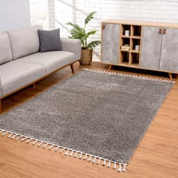 Carpet City Pulpy 100 Hochflor-Teppich | Grau