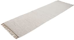 carpetfine Teppich Kelim Chindi uni | Weiß