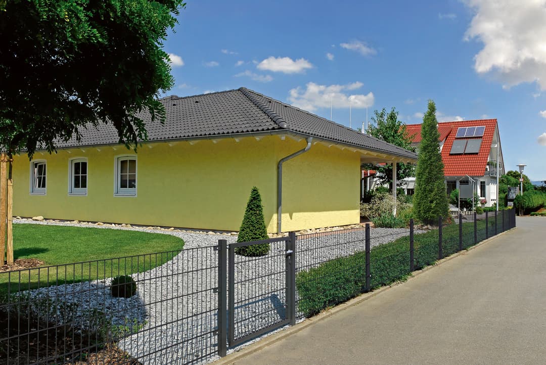 Alberts Doppelstabmattenzaun Grundset | Grau