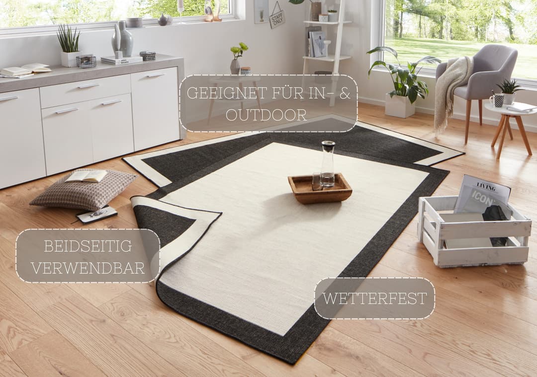 HANSE Home Teppich Panama | Schwarz