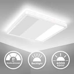 B.K.Licht LED Deckenleuchte BK_DP1311 | Weiß