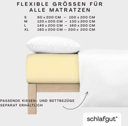 Schlafgut CASUAL Spannbettlaken | Gelb