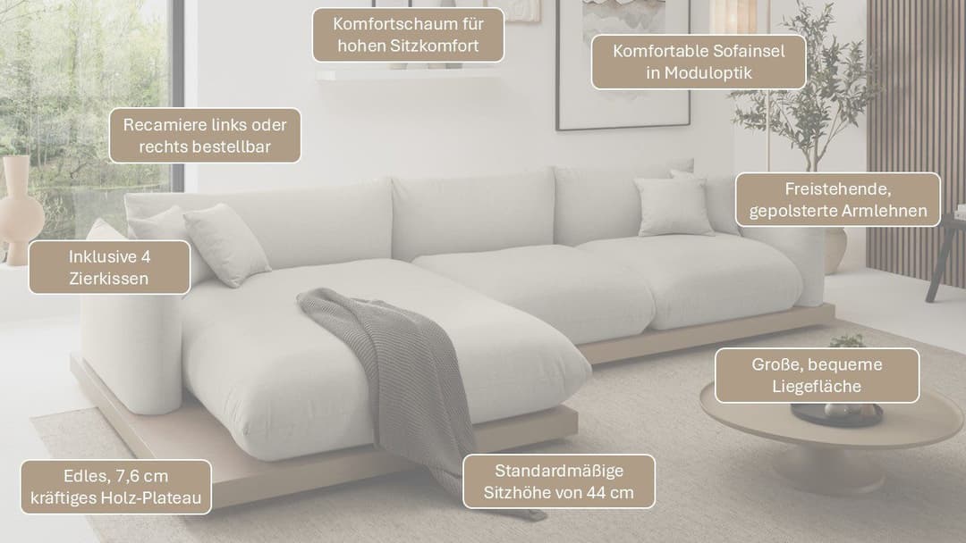 OTTO home Ecksofa Kalix | Braun