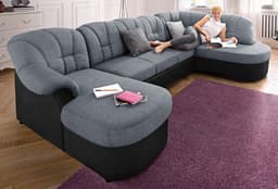 DOMO collection Wohnlandschaft Flores | Schwarz