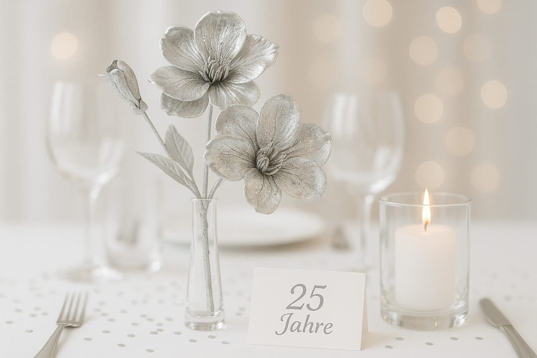 Kunstblume Magnolie | Silber