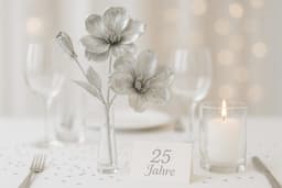 Kunstblume Magnolie | Silber