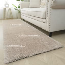 Bruno Banani Hochflor-Läufer Dana Teppich | Beige