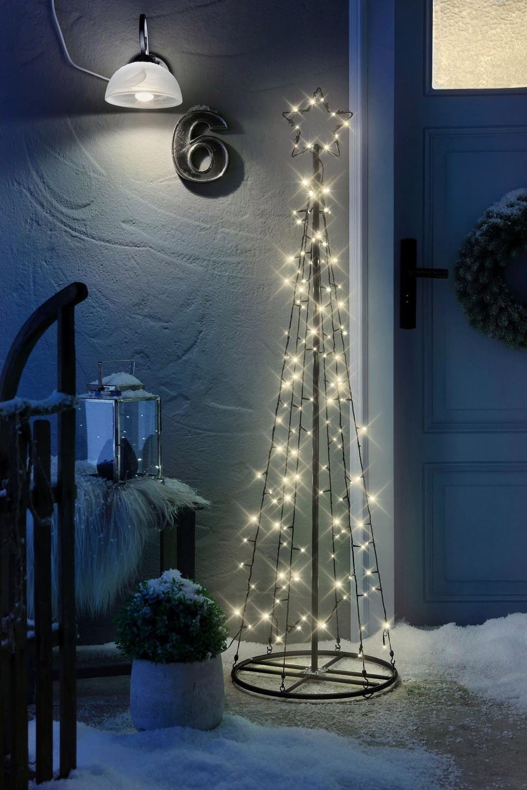 BONETTI LED Baum Weihnachtsdeko | Schwarz