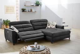 Jockenhöfer Gruppe Ecksofa Double One L-Form | Schwarz