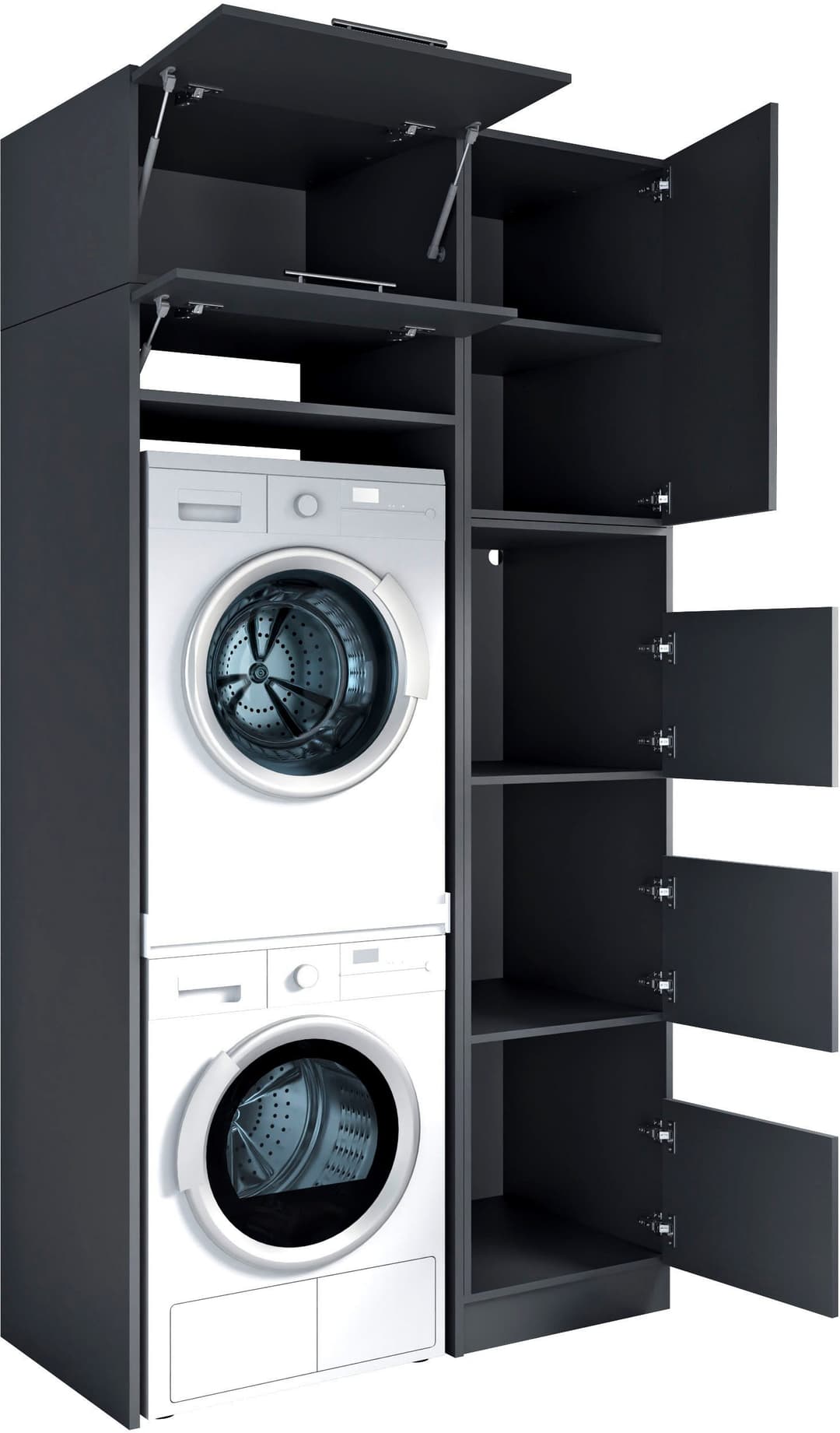 Laundreezy Mehrzweckschrank-Set | Schwarz