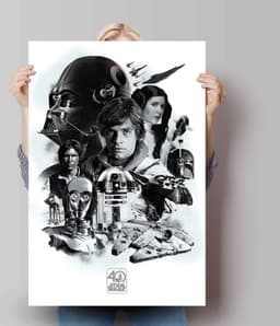 Reinders! Poster Star Wars 40 Jahre | Mehrfarbig