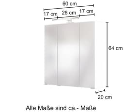 welltime Spiegelschrank Baabe | Weiß
