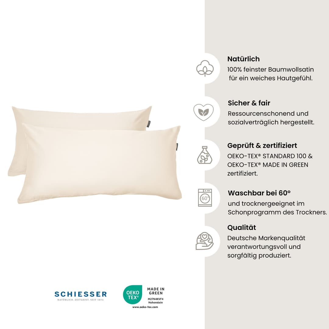 Schiesser Kissenhülle Ella | Beige
