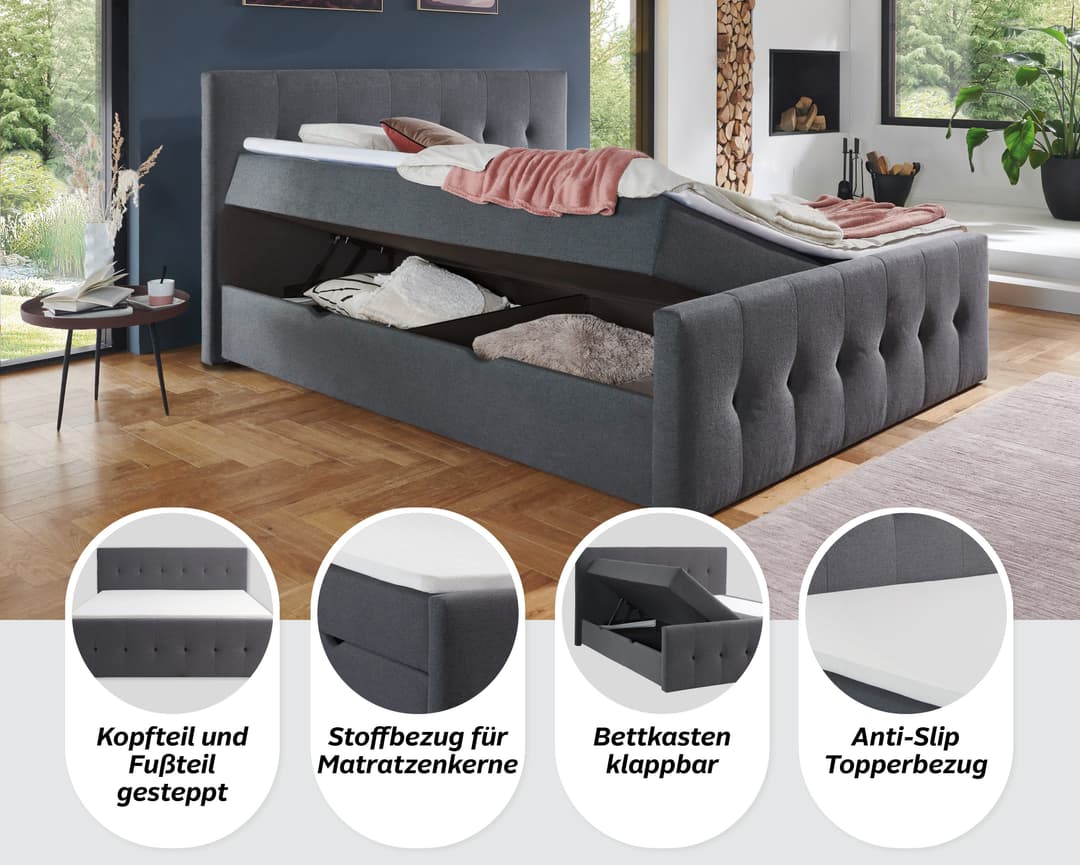 Home affaire Boxbett Tessaja | Grau