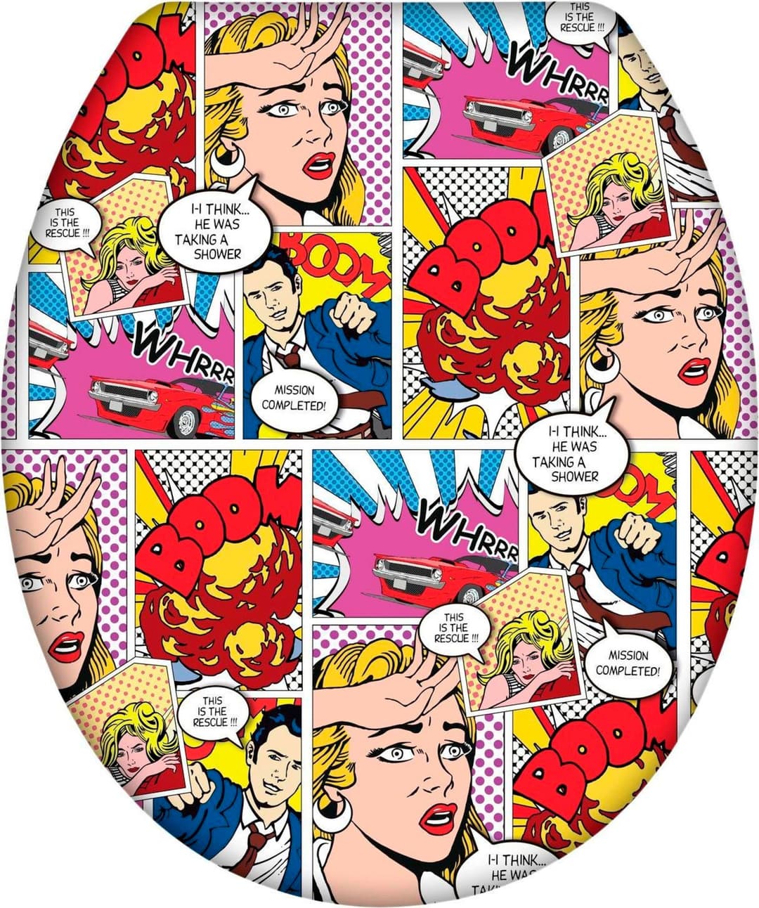 WENKO WC-Sitz Pop-Art | Mehrfarbig