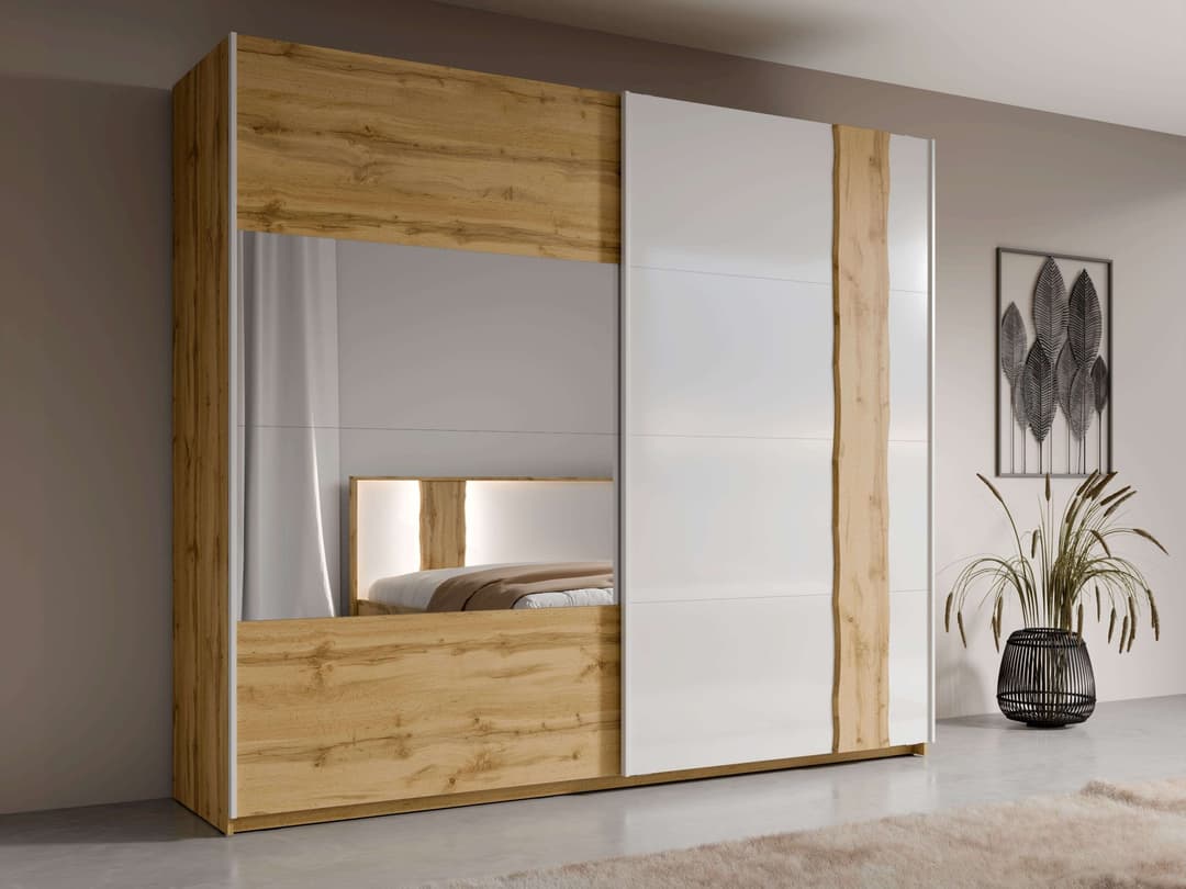 Home affaire Schwebetürenschrank Fabella | Weiß