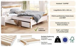 OTTO home Massivholzbett CAPRE | Holztöne