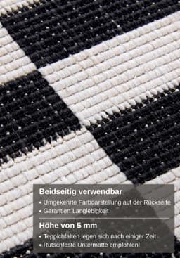 HANSE Home Sisalteppich Viela Outdoor Wendeteppich | Schwarz