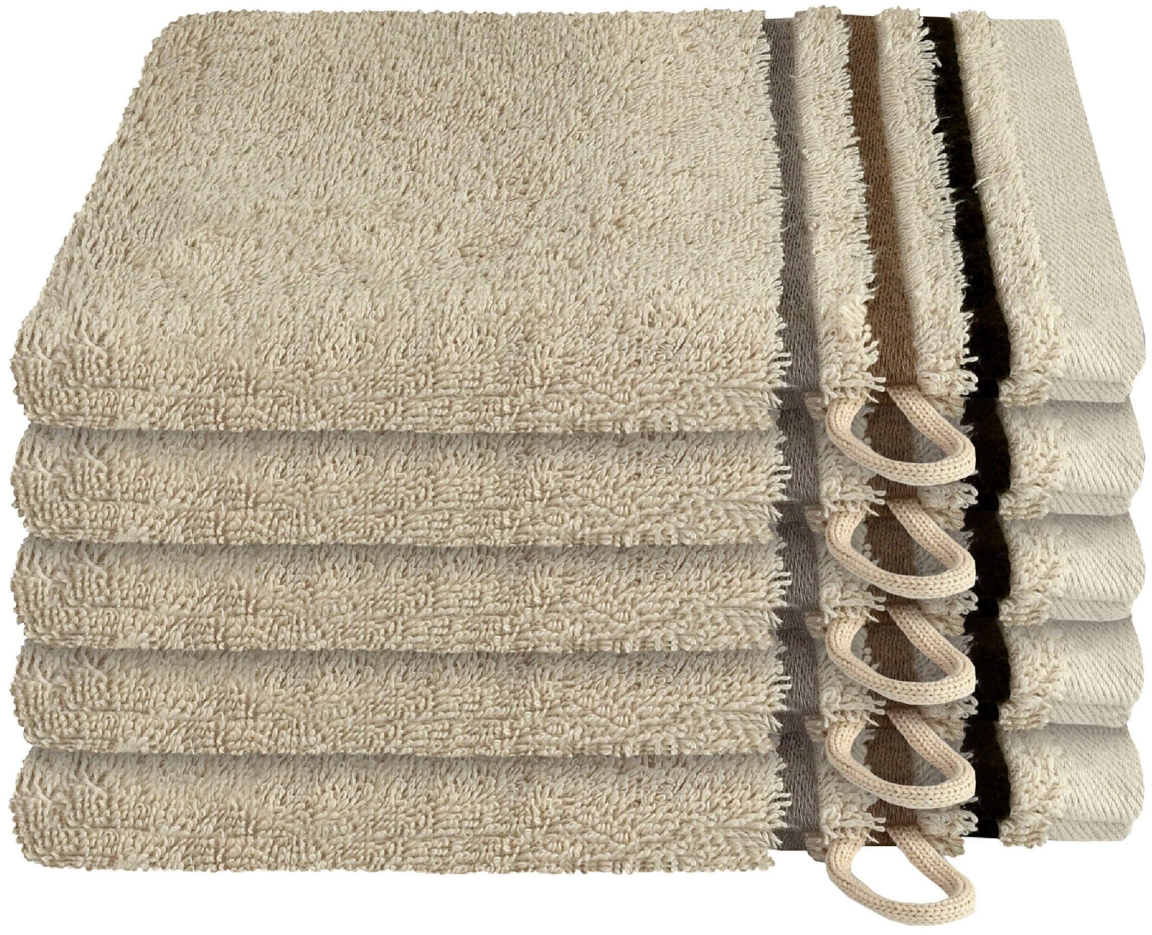Schiesser Waschhandschuh Skyline Color | Beige