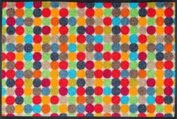 wash+dry by Kleen-Tex Fußmatte Mikado Dots | Mehrfarbig