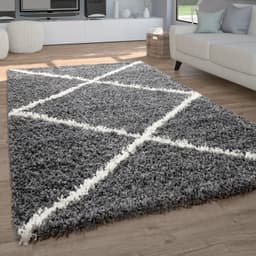 Paco Home Kalmar 442 Hochflor-Teppich | Grau