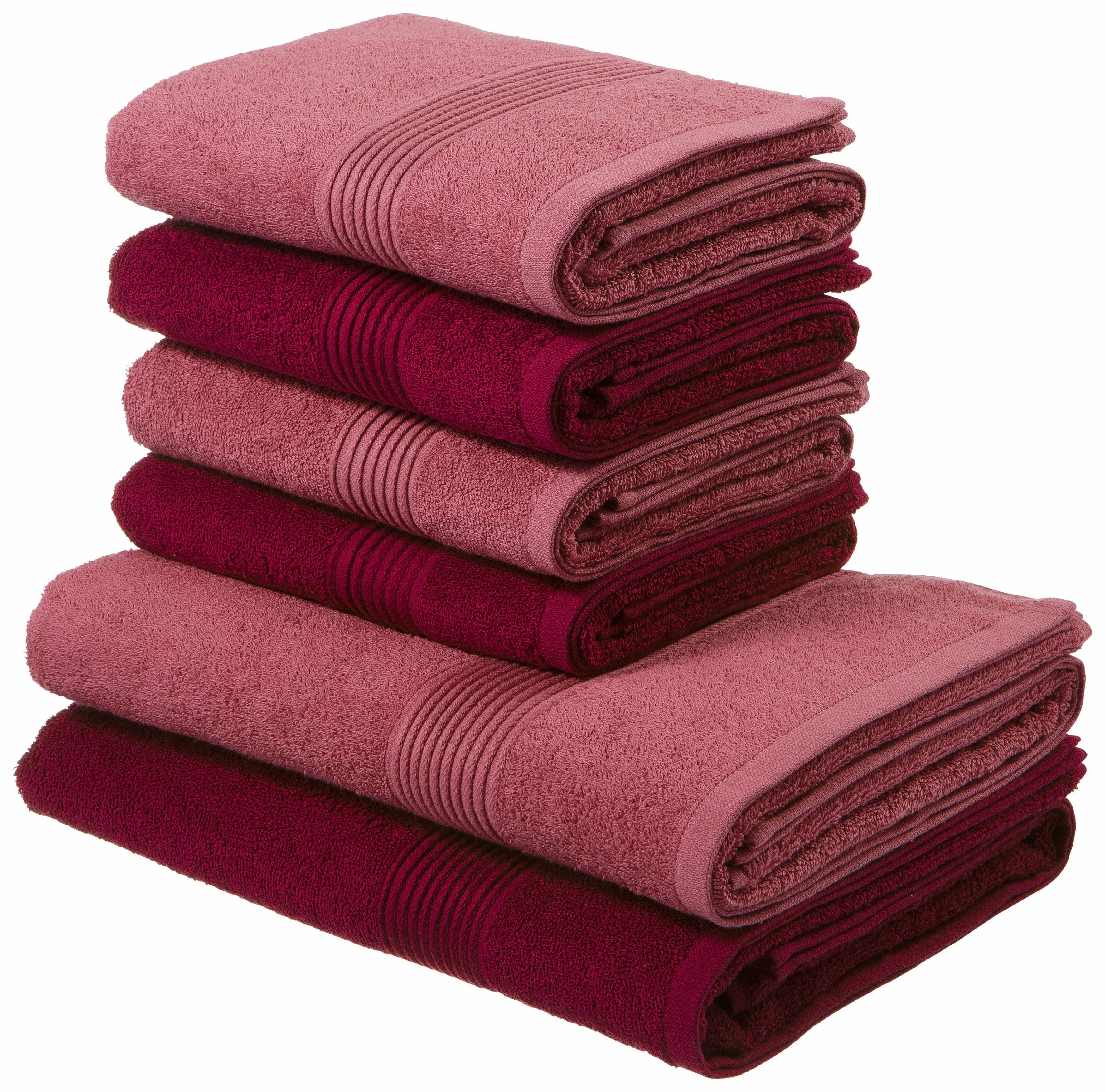OTTO home Handtuch Set Anna | Rot