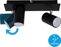 Briloner Leuchten LED Deckenspots 2857025 Run | Schwarz