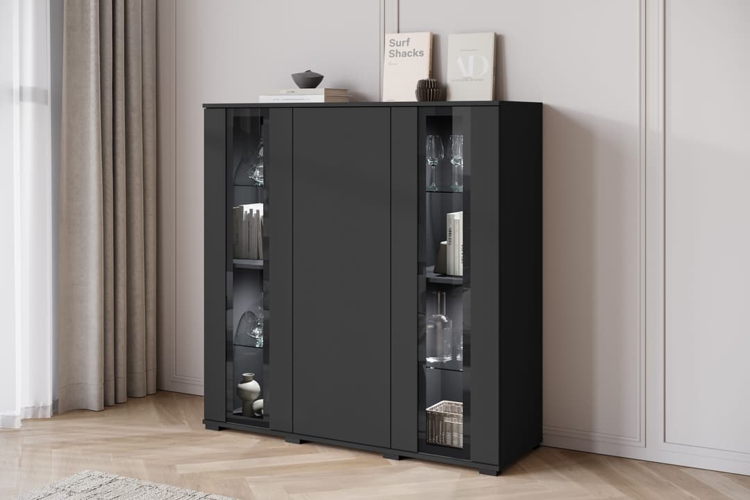Home affaire Highboard Caro | Schwarz