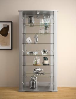 fif möbel Vitrine STELLA | Silber