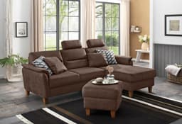 Home affaire Polsterhocker Palmera | Braun