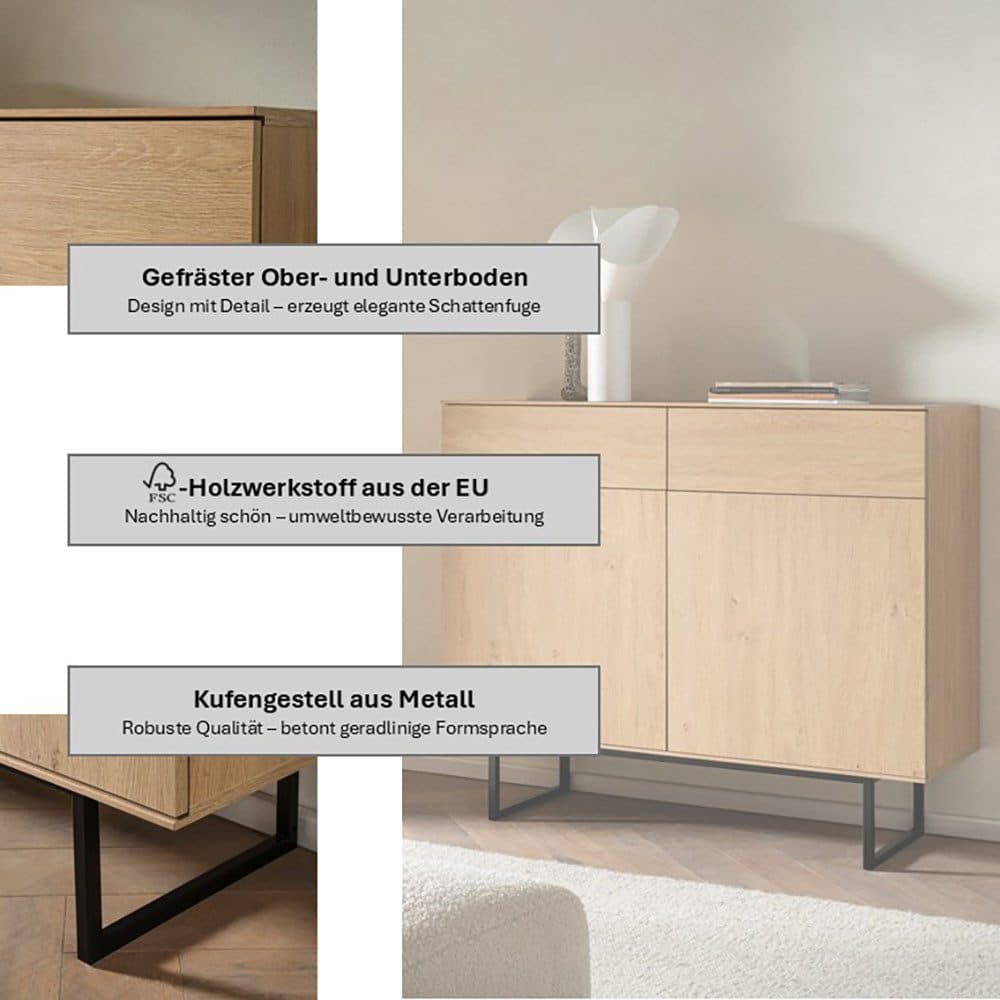 Home affaire Sideboard Lund | Holztöne