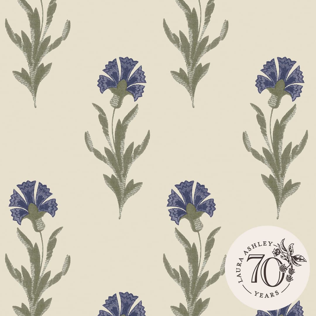 LAURA ASHLEY Vliestapete Dandelion | Blau