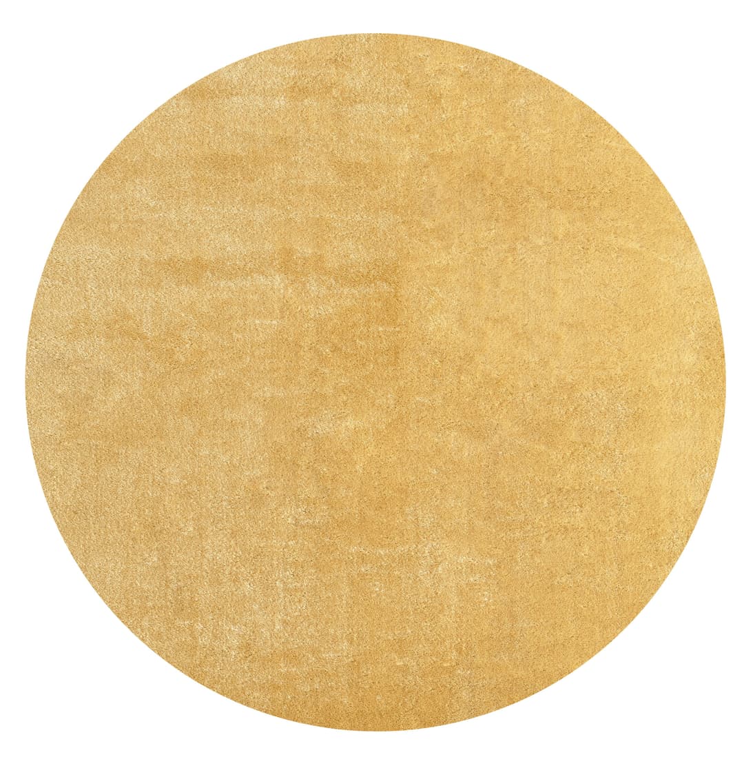 the carpet Teppich Relax round | Gold
