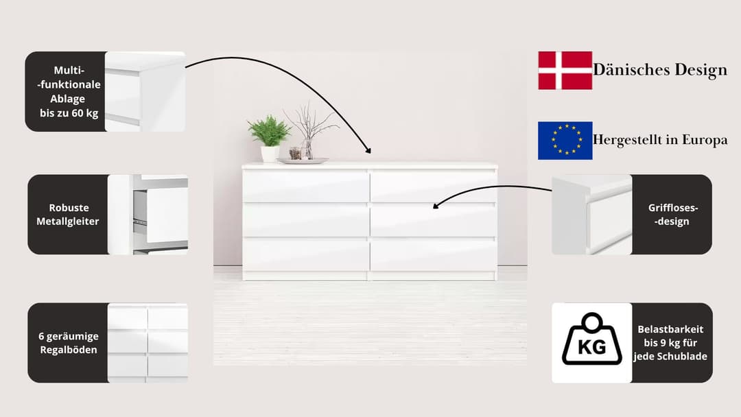 INOSIGN Kommode Naia | Weiß