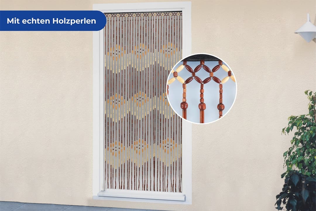Maximex Türvorhang Holzperlen | Braun