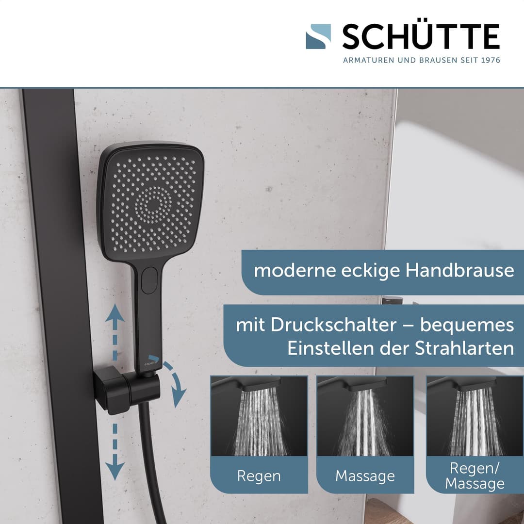 Schütte HAWAII Duschsystem | Schwarz